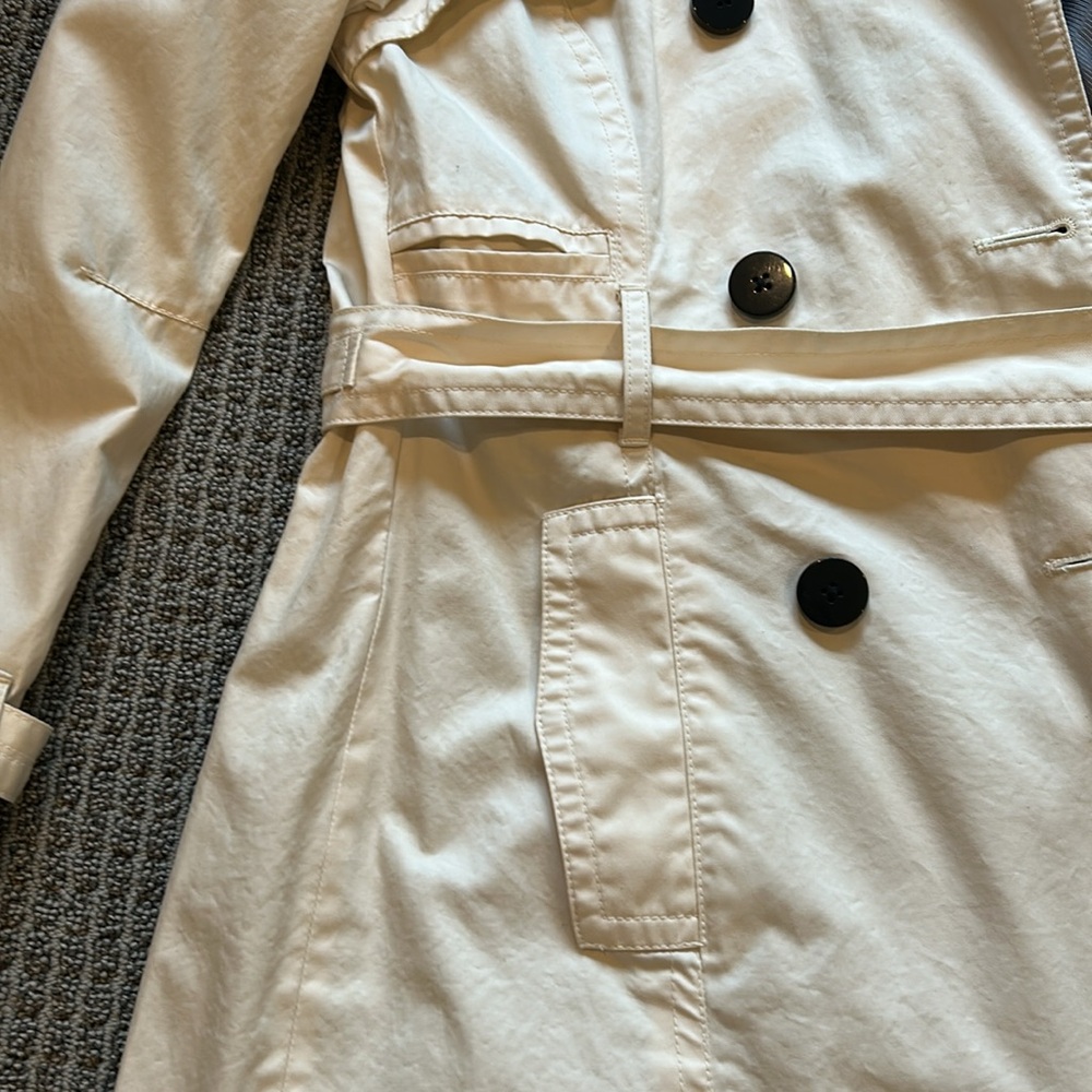Banana Republic Trench Coat- Off White View 6
